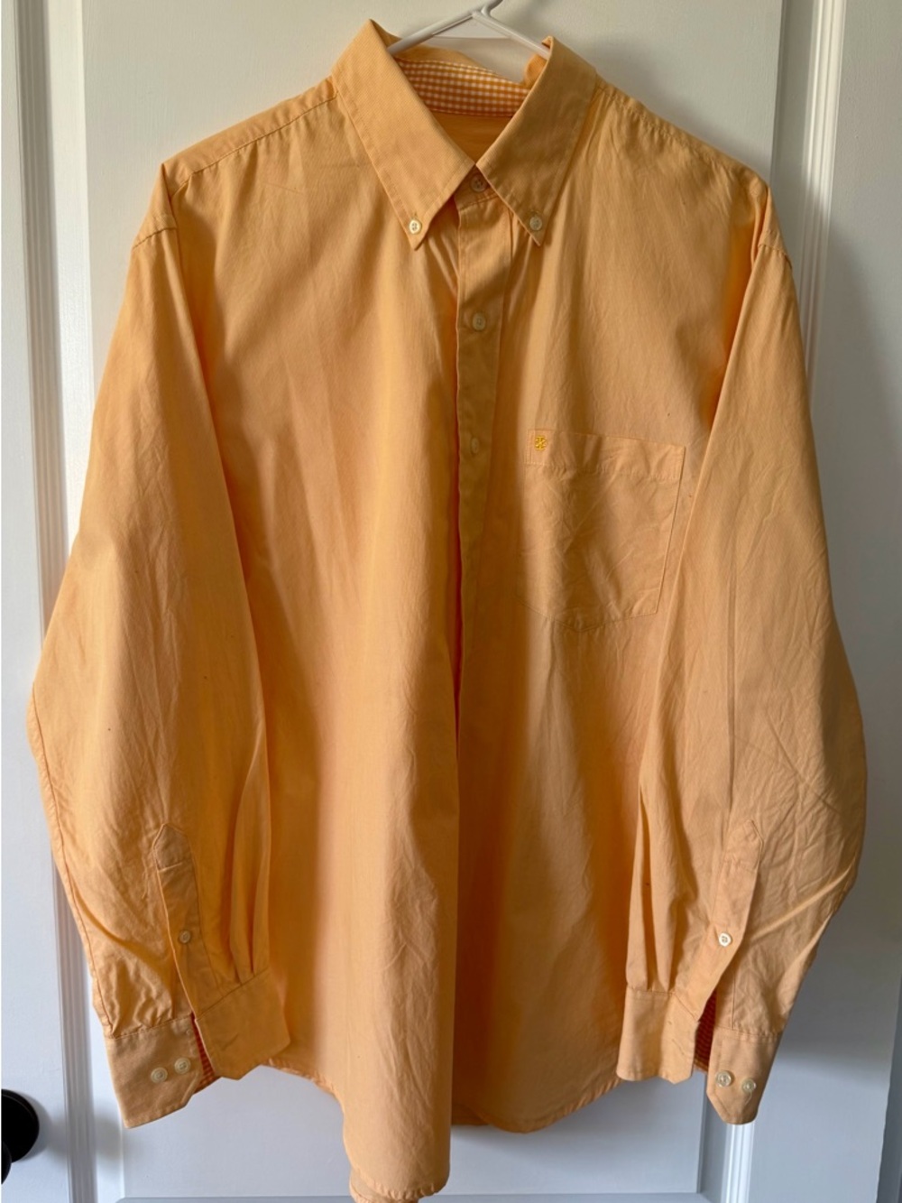Izod Peach Button-Down Long Sleeve Shirt